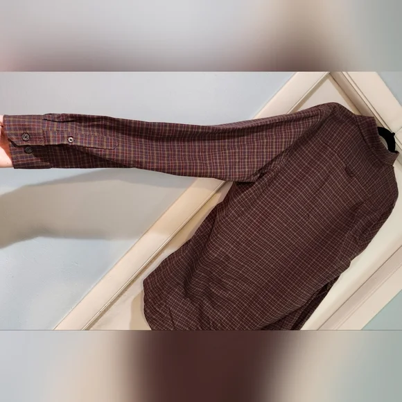 Men's Ben Sherman Navy Blazer Plaid Long Sleeve Button Down Shirt, Size L - Picture 14 of 15